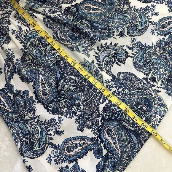 DR2 Women's M Long Sleeve Cold Shoulder Dress Blue Paisley Bohemian Western‎ - Picture 12 of 12